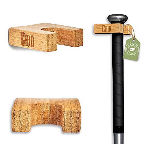 CRID Baseballschläger Wandhalterung - Bambus Wandhalterung in minimalistischem Design, 100% natürlicher Rohstoff, robuste Ausführung, inkl. Montage-Set, zum Aufhängen von Base- und Softball Schlägern CRID Baseballschläger Wandhalterung - Bambus Wandhalterung in minimalistischem Design, 100% natürlicher Rohstoff, robuste Ausführung, inkl. Montage-Set, zum Aufhängen von Base- und Softball Schlägern von CRID