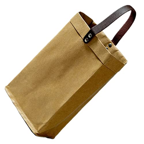 CRILSTYLEO Weinbeutel aus Kraftpapier Besteck Sackleinen Griffe Taschen Behälter handtasche the tote bag geschenkbeutel Beutel zum Verpacken von Wein Verpackungsbeutel für Weingeschenke Leder von CRILSTYLEO