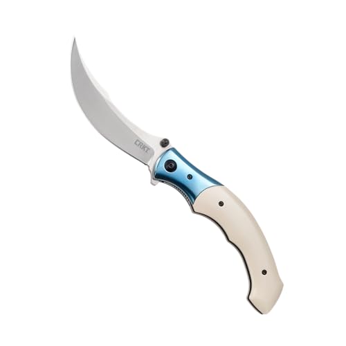 CRKT Ritual Assisted Taschenmesser: Everyday Carry Utility Ordner, Sandvik 12C27 Stahl Recurve Klinge mit Satin-Finish, Liner Lock, Flipper Open, Griffe aus elfenbeinfarbenem Harz 7471 CRKT Ritual Assisted Taschenmesser: Everyday Carry Utility Ordner, Sandvik 12C27 Stahl Recurve Klinge mit Satin-Finish, Liner Lock, Flipper Open, Griffe aus elfenbeinfarbenem Harz 7471 von CRKT
