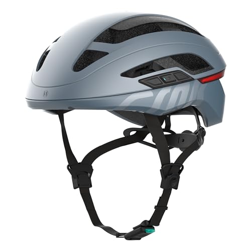 CRNK Angler Alpha Fahrradhelm – Unisex E-Bike & Rennrad Helm mit LED Blinker, Bremslicht & Rücklicht – Integrierte Bluetooth Kopfhörer & Mikrofon – Aerodynamisch, Leicht & Belüftet - Mattblau - M CRNK Angler Alpha Fahrradhelm – Unisex E-Bike & Rennrad Helm mit LED Blinker, Bremslicht & Rücklicht – Integrierte Bluetooth Kopfhörer & Mikrofon – Aerodynamisch, Leicht & Belüftet - Mattblau - M von CRNK