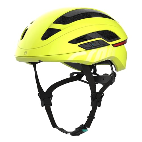 CRNK Angler Alpha Fahrradhelm – Unisex E-Bike & Rennrad Helm mit LED Blinker, Bremslicht & Rücklicht – Integrierte Bluetooth Kopfhörer & Mikrofon – Aerodynamisch, Leicht & Belüftet - Mattgelb - M CRNK Angler Alpha Fahrradhelm – Unisex E-Bike & Rennrad Helm mit LED Blinker, Bremslicht & Rücklicht – Integrierte Bluetooth Kopfhörer & Mikrofon – Aerodynamisch, Leicht & Belüftet - Mattgelb - M von CRNK