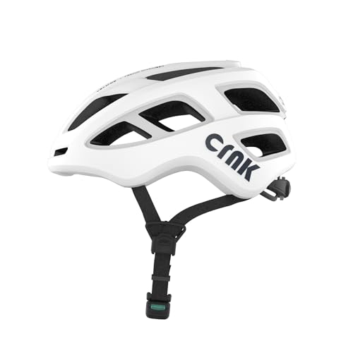 CRNK Veloce Fahrradhelm – Leichter & Stylischer Unisex Helm für E-Bike, Rennrad & Mountainbike – In-Mold Bauweise für Stoßabsorption – Magnetverschluss & Verstellbare Gurte – Weiß – M CRNK Veloce Fahrradhelm – Leichter & Stylischer Unisex Helm für E-Bike, Rennrad & Mountainbike – In-Mold Bauweise für Stoßabsorption – Magnetverschluss & Verstellbare Gurte – Weiß – M von CRNK