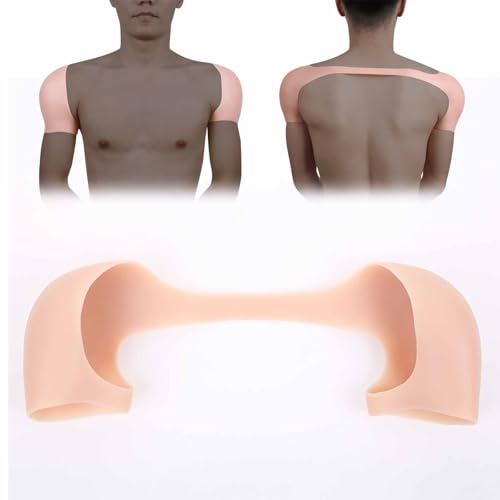 CRODRES Herren Silikon-Schulterpolster, rutschfeste Schulter-Push-up-Pads, Wiederverwendbare unsichtbare Enhancer-Schulterpolster für Kleidung,Color 1,XL von CRODRES