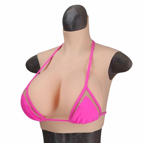 CRODRES Silikon-Brustplatte Crossdressing Brustformen Realistische Mastektomie Fake Brüste für Transgender Drag Queen,Color 3,Silicon C Cup von CRODRES