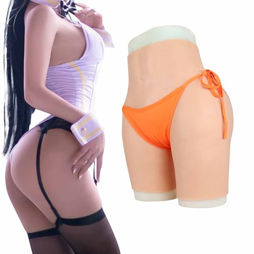 CRODRES Silikon Fake Vagina Höschen Realistische Sissy Boxer Briefs Butt Shaper Control Shorts Hip Enhancer Padded Push Up Panty,Color 3,L 2.1cm (Basic) von CRODRES