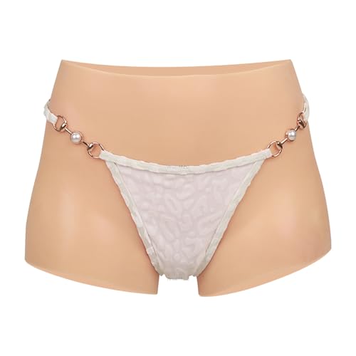 CROXZZNB Crossdresser Höschen Fake Vagina Pussy Boxer Briefs Einsetzbar Silikon Verstecken Gaff Unterwäsche für Transgender Drag Queen,Color 1,S von CROXZZNB