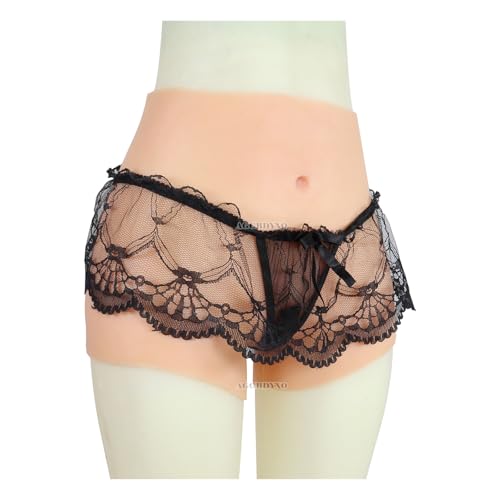 CROXZZNB Crossdressing Silikon Hintern Höschen Kleidung Männlich zu Weiblich Hüften Pads Kontrolle Shorts, Fake Vagina Unterwäsche für Transgender,Color 1,Basic von CROXZZNB