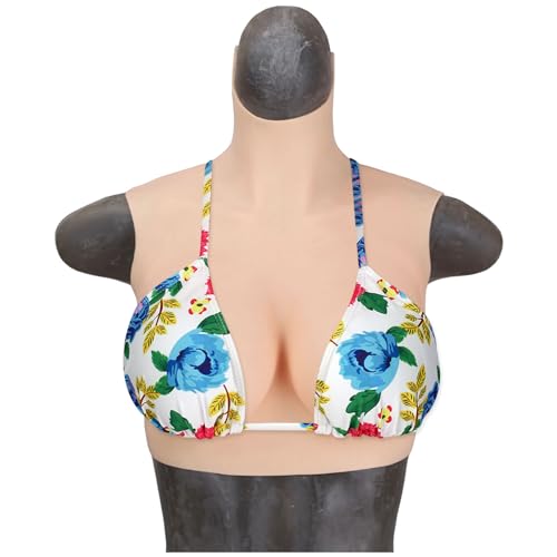 CROXZZNB Silikon-Brustplatte Soft Fake Boobs Enhancer B-G Cup Realistische Brustformen für Crossdresser Transgender Drag Queen,Color 1,G Silicone von CROXZZNB