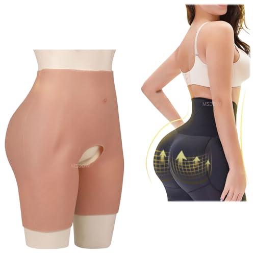 CROXZZNB Silikon Butt Pants Hip Enhancement Butt gepolsterte Hüften Lifter Shaper Control Open Crotch Shorts für Frauen Crossdresser,Color 1,M von CROXZZNB