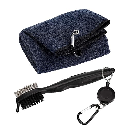 CRSUSUKJ Set Golf Zubehör, Golfschlägerbürste und Mikrofaser-Handtuch-Set, Golf Bürste,Golfreinigungsset Golfzubehör Geschenk Golfhandtücher für Golfer Golfschläger Bürste Reinigung Bürstenreiniger CRSUSUKJ Set Golf Zubehör, Golfschlägerbürste und Mikrofaser-Handtuch-Set, Golf Bürste,Golfreinigungsset Golfzubehör Geschenk Golfhandtücher für Golfer Golfschläger Bürste Reinigung Bürstenreiniger von CRSUSUKJ