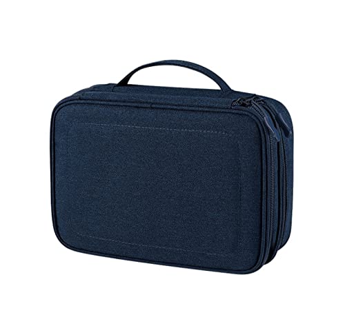 Kabel Organizer Tasche,Elektronik Case,Elektronische Tasche Organizer universal travel Kabel Elektronik Zubehör Tasche Reise Organizer Case für Kabel,Powerbank,Festplatten,Multifunktional(marineblau) von CRSUSUKJ