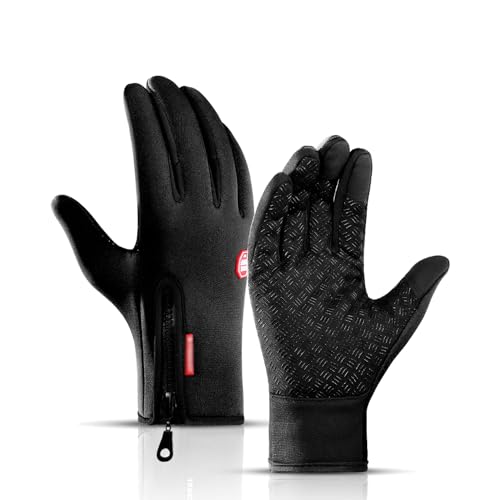 CRTZHA Accleraten Handschuhe, Premiume warme Winddichte wasserdichte Touchscreen Handschuhe Unisex, Ultimative wasserdichte & Winddichte Thermohandschuhe (Black,M) von CRTZHA