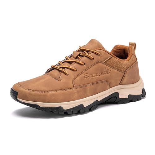 CRTZHA Bestofoot Herrenschuhe, Orthopädische Bestofoot Herren-Sneaker, Bequeme Herren-Sneaker aus echtem Leder, Wasserdicht, rutschfest, Mit Fußgewölbeunterstützung (Khaki,9.5) von CRTZHA