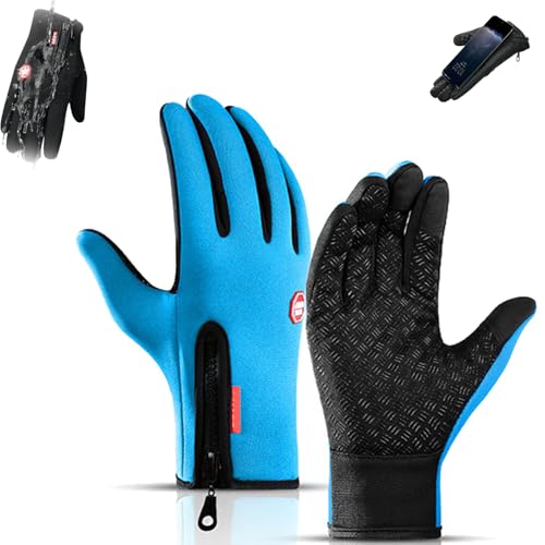 CRTZHA Cosy Season-Handschuhe, Cosy Season-Handschuhe für Herren, Cosy Season-Thermo-Winterhandschuhe, Dazzle Sport-Heizhandschuhe (L,Light Blue) von CRTZHA