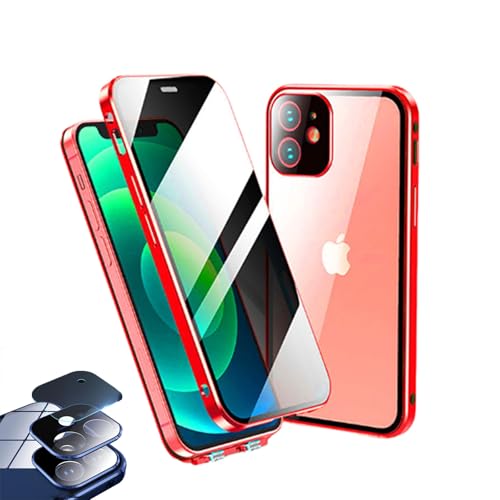 CRTZHA Criteriont Phone Privacy Case, Criteriont Phone Case, Criterion for iPhone Privacy Case, 360 Full Screen Covered with Privacy Screen Protector, for iPhone (Red,for iPhone11) von CRTZHA