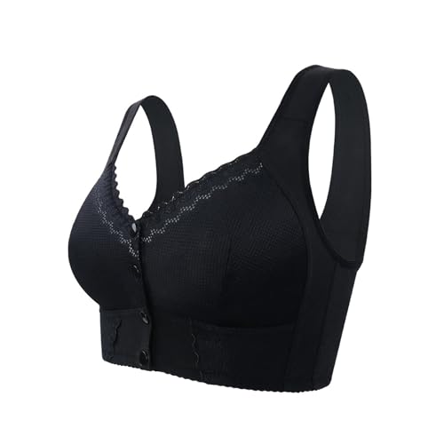 CRTZHA Evyblissbras Bra, Evybliss Bra, Dreamofup Bra, Front Closure Breathable Bra for Seniors, Seamless Push Up (Black,36/80) von CRTZHA