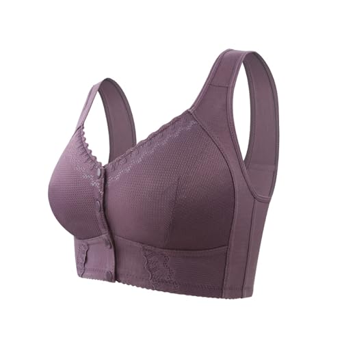 CRTZHA Evyblissbras Bra, Evybliss Bra, Dreamofup Bra, Front Closure Breathable Bra for Seniors, Seamless Push Up (Purple,36/80) von CRTZHA