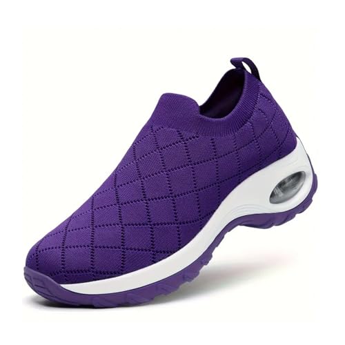 CRTZHA Rayootd Orthopedic Shoes for Women, Orthopedic Shoes, Women's Comfortable Breathable Knitted Sneakers (Purple,40) von CRTZHA