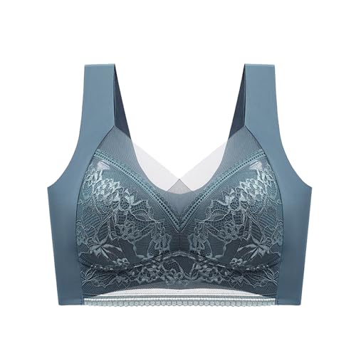 CRTZHA Sarapick Ultimate Lift Bra, Sarapick Bra - Seamless Sexy Push Up Wireless Bra, Women's Natural Support Bra (Blue,5L) von CRTZHA