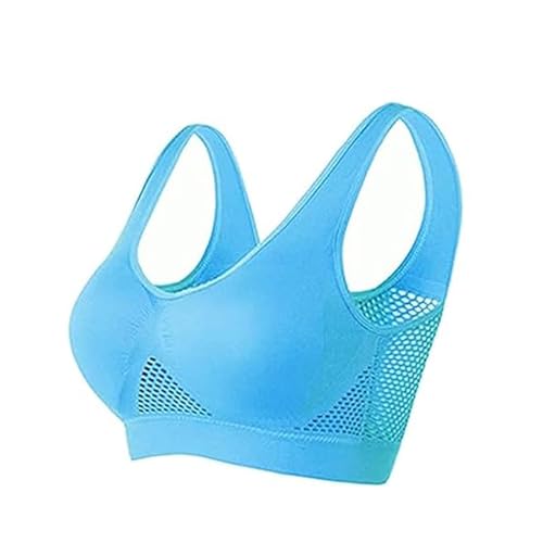 CRTZHA Sparkhomez Bra, Spark Homes Bra, Kulken Bra, Breathable Anti-Sagging Breasts Bra, Wireless Comfort Liftup Bra (Blue,2XL) von CRTZHA