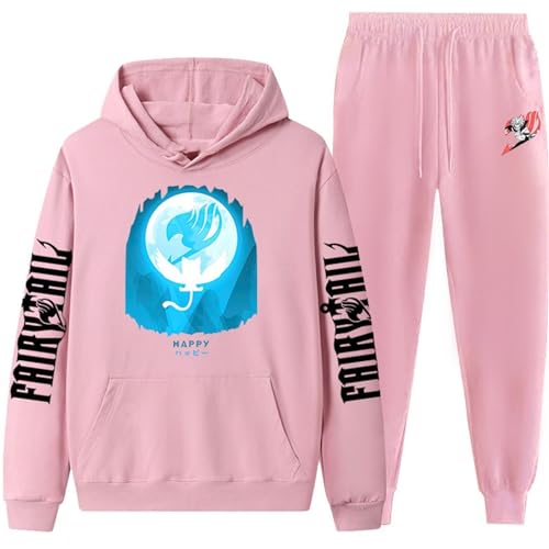 CRYBF Damen Sportanzug Herbst Und Winter Neue Dicke Kapuze Anzug Fee Schwanz Paar Kapuze Sweatshirt Knöchelhose Set Vielseitig Für Männer Und Frauen-Color-5||XXL von CRYBF