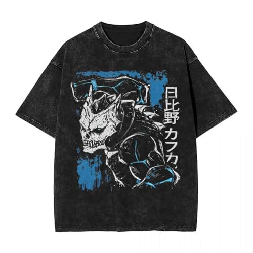 CRYBF Stilvolle Kaiju No 8 Japanische Anime Logo Kleidung T Shirts Washed Style Männer Frauen Monster 8 T-Shirt Retro Top Tee Shirt Streetwear-Color-9||S von CRYBF