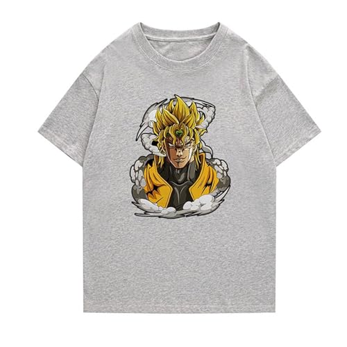 JoJo Bizarre Adventure Di Kurzarm Fitness T-Shirt Hoodie Mode Gedruckt Kurzarm T-Shirt Männer Und Frauen Casual Top-Color-1||L von CRYBF