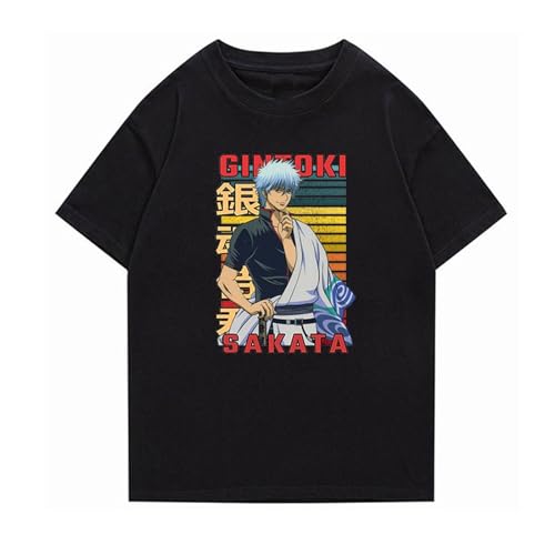 Sommer Neue Leichte Damen Laufshirt Gintama Oversized T-Shirt Feuchtigkeitsableitendes Sport T-Shirt Atmungsaktives Cooles Sport Shirt Herren Und Damen Sport Tops-Color-7||M von CRYBF