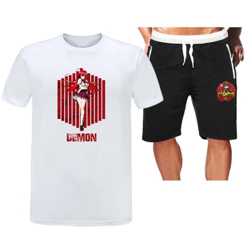 Sommer Neue Paar Stil Casual Sport Set Vielseitig Mit Pocket Shorts T-Shirt Outdoor Fitness Zweiteiliges Set-COLOR-12||S von CRYBF