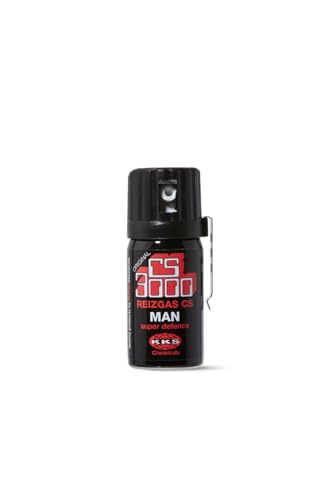 CS 3000 Reizgas Verteidigungsspray KO-Spray zur Selbstverteidigung CS Gas/Spray Abwehrspray gegen Personen zugelassen Personenabwehrspray Tränengasspray 18ml 40ml 50ml 400ml (40ml, 1) von CS 3000