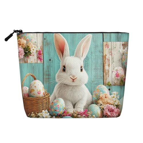 Make-up-Tasche für Geldbörse, Kosmetik, Reisen, Freizeit, Kulturbeutel, mit Reißverschluss, Osterhase 8, 24x17x5cm, Kosmetiktasche von CSIVKEJ