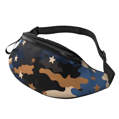 Verstellbare Hüfttasche für Reisen, Wandern, Radfahren, Laufen, Outdoor, Galactic Camo 4, Einheitsgröße, Taschen-Organizer von CSIVKEJ