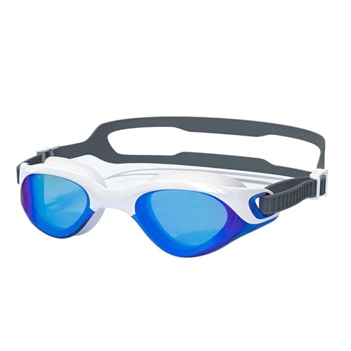 CSSHNL Schwimmbrillen Frauen Männer Erwachsene HD Anti-Fog UV Schutz Schwimmen Brille Wasser Sport Tauchen Schwimmen Gläser Mit Tragbare Box Set zum Schwimmen(Mirror blue) von CSSHNL