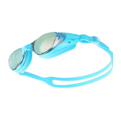 CSSHNL Schwimmbrillen Professionelle Schwimmbrille Anti-Fog UV Einstellbare Beschichtung Männer Frauen Wasserdichte Silikon Tauchen Pool Brille Erwachsene Brillen zum Schwimmen(Plating blue) von CSSHNL
