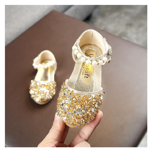 Mädchen Glitzer Schuhe Mädchen Schuhe Kinder Schuhe Mädchen Prinzessin Schuhe Glitter Kinder Baby Tanz Schuhe Kleinkind Mädchen Sandalen Kleinkind Mädchen Schuhe für Partys Hochzeiten(WHITE,21(insole von CSSHNL