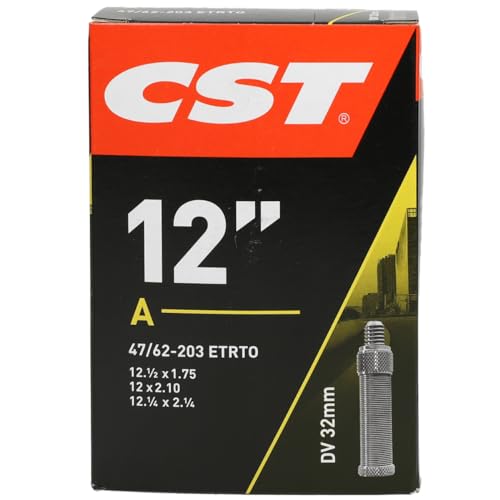 CST 070102 Fahrradschlauch, Schwarz, 12 1/2 x 2 1/4" 47/62-203 DV 32 mm CST 070102 Fahrradschlauch, Schwarz, 12 1/2 x 2 1/4" 47/62-203 DV 32 mm von CST