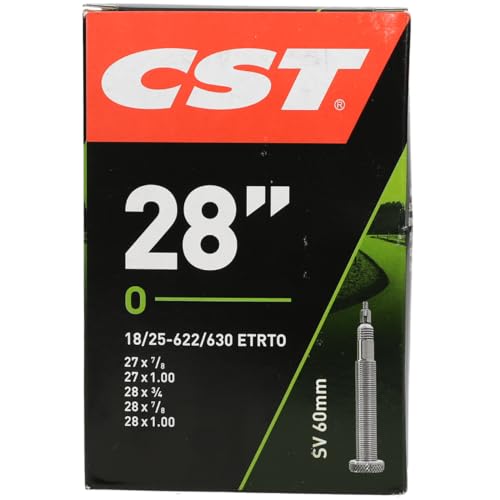 CST 071505 Fahrradschlauch, Schwarz, 28" 700 x 18/25C 18/25-622/630 SV60 mm CST 071505 Fahrradschlauch, Schwarz, 28" 700 x 18/25C 18/25-622/630 SV60 mm von CST