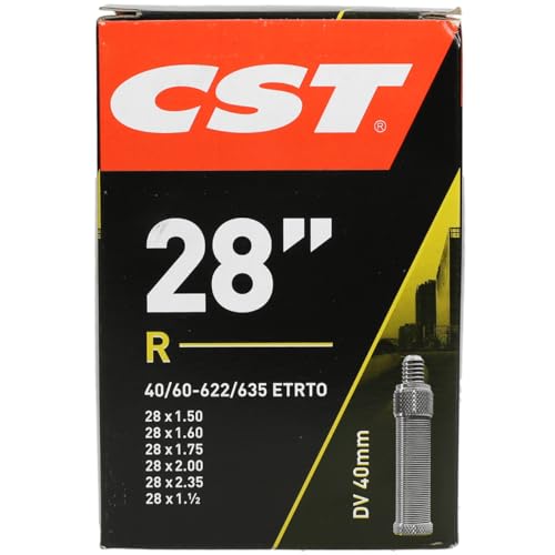 CST 071902 Fahrradschlauch, Schwarz, 28/29 x 1.50-2.35" 40/60-622 DV40 mm von CST