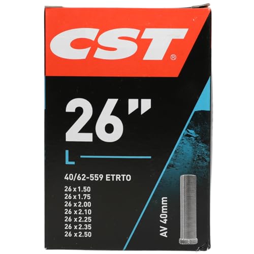 CST 71301 Fahrradschlauch, Schwarz, 26 x 1.50-2.50" 40/62-559 AV40 mm CST 71301 Fahrradschlauch, Schwarz, 26 x 1.50-2.50" 40/62-559 AV40 mm von CST