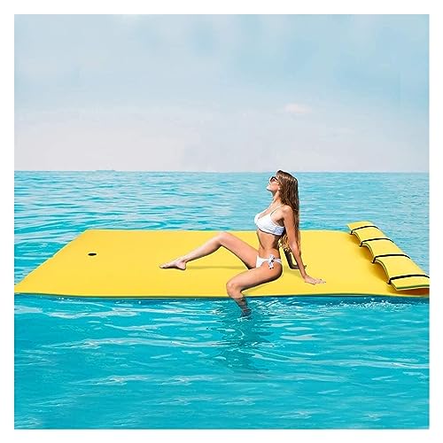 Schwimmende Wassermatte, Schaumstoff for Strand, Meer, See, aufrollbare schwimmende Insel for Wassererholung und Entspannung,Grün(Yellow,1.8mx0.6mx3.3cm) von CSYQPDMBDL