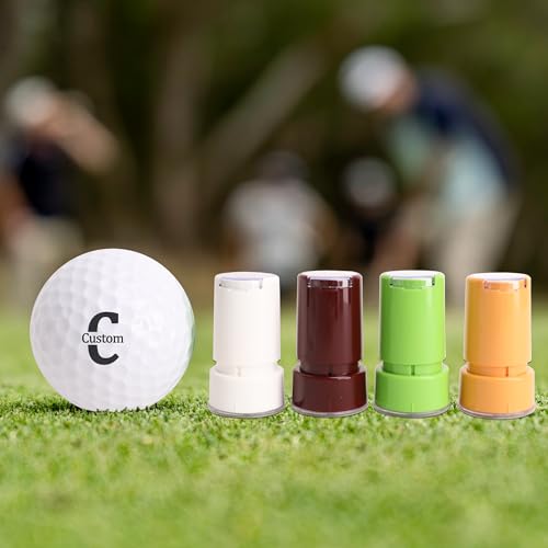 Personalisierte Golfball-Stempel, selbstfärbend, langlebige Golfball-Marker mit Logo/Text/Name, einzigartiger Monogramm-Golfball-Stempel, Geschenke für Papa/Golfer von CSstone