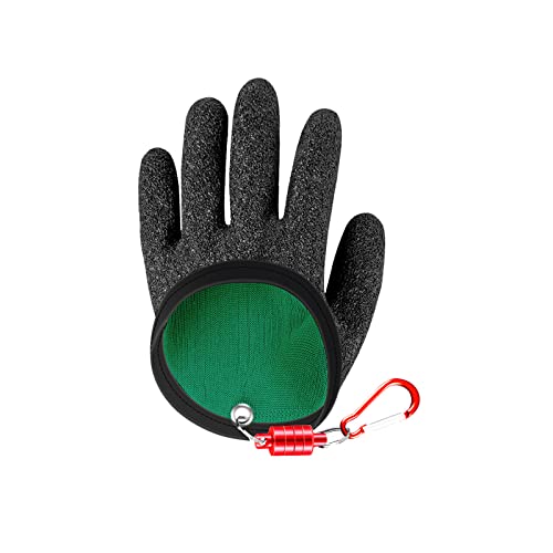 CTForest Angelhandschuhe, Schnittfeste Handschuhe, Wasserdicht Angelhandschuh, Mit Magnetverschluss für leichte Tragbarkeit(Linke Hand) von CTForest
