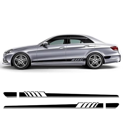 CTLTSRX 1 Racing Stripe Auto Tür Seitenschweller Aufkleber Aufkleber, für Mercedes Benz C Klasse W205 C63 AMG C43 C300 C250 C200 C220 C180 von CTLTSRX