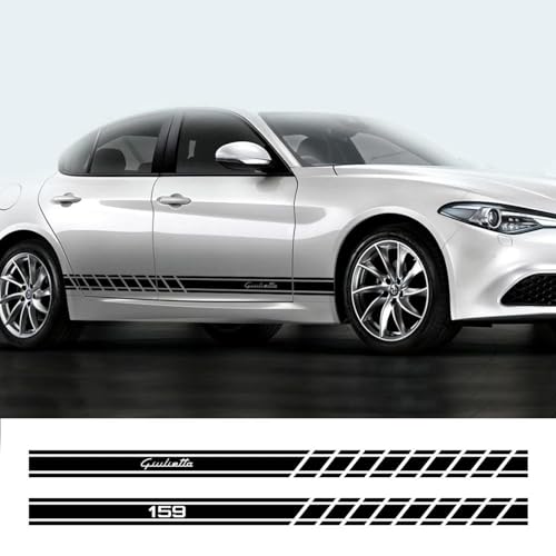 CTLTSRX 2 STÜCKE Auto Aufkleber, für Alfa Romeo 159 147 Giulietta Stelvio 4C MITO 156 Giulia Sportiva Zubehör Tür Seitenschweller Vinyl Aufkleber von CTLTSRX