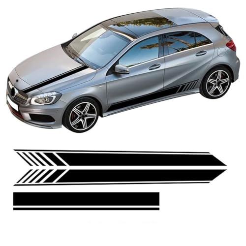 CTLTSRX 3 Stück Auto Motorhaube Aufkleber Seitenstreifen Rock Aufkleber, für Mercedes Benz A Klasse W177 V177 2020 A35 A45 A45S W176 AMG Zubehör von CTLTSRX