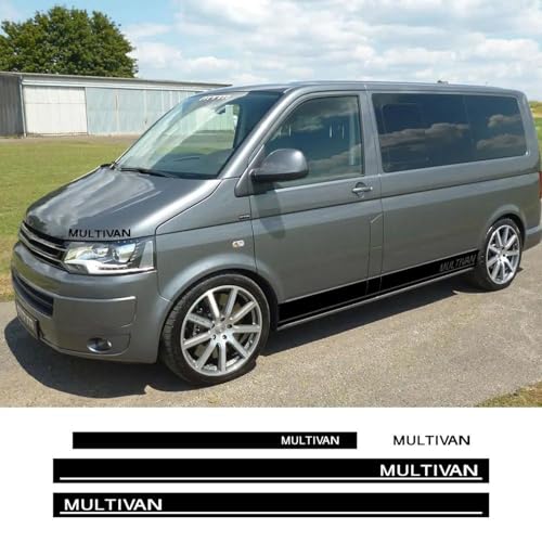 CTLTSRX 4 STÜCKE Auto Motorhaube Seite Hecktür Linie Aufkleber, für Volkswagen VW Multivan T4 T5 T6 Transporter Zubehör Camper Van Vinyl Aufkleber von CTLTSRX