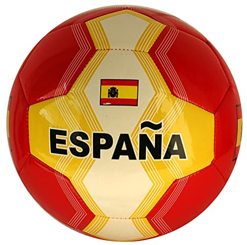 Fußball Spanien mit spanischer Flagge, Größe 5, Farbe Gelb/Rot von CUCUBA