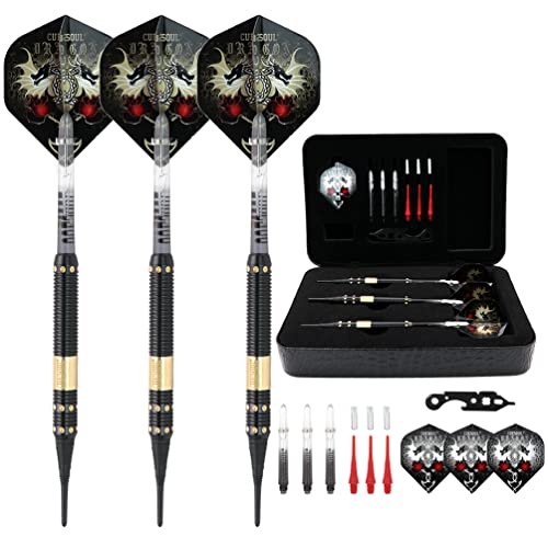 CUESOUL 16 Grams Deluxe Soft Tip Darts Set with Luxury Case（JL-STL-B1105+D604） von CUESOUL