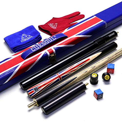 CUESOUL 57 "Handcraft 3/4 Ebenholz Snooker Queue mit Union Jack Flag Design CUESOUL 57 "Handcraft 3/4 Ebenholz Snooker Queue mit Union Jack Flag Design von CUESOUL