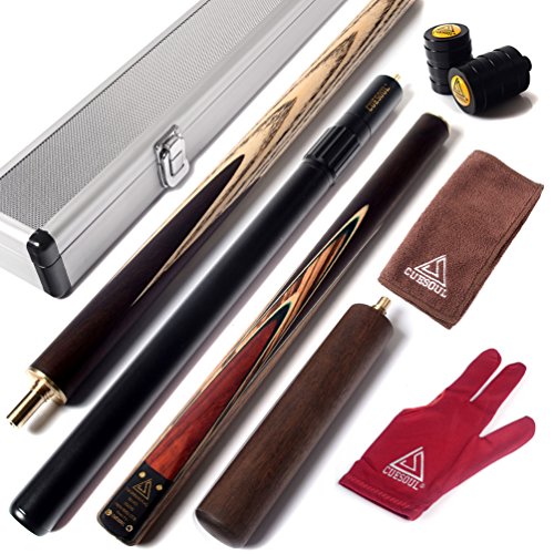 CUESOUL 57 "Handwerk 3/4 Gelenkig Snooker Queue mit 2 Queue-Verlängerung Verpackt in Aluminium Köcher D308 CUESOUL 57 "Handwerk 3/4 Gelenkig Snooker Queue mit 2 Queue-Verlängerung Verpackt in Aluminium Köcher D308 von CUESOUL